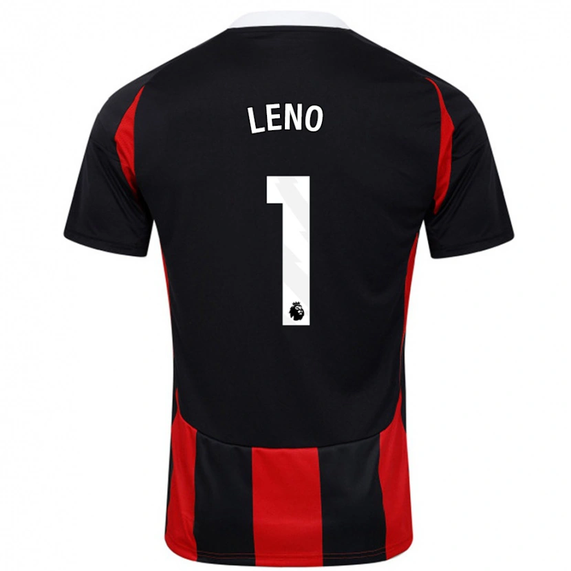 Danxen Damen Bernd Leno #1 Schwarz Rot Auswärtstrikot Trikot 2024/25 T-Shirt Schweiz