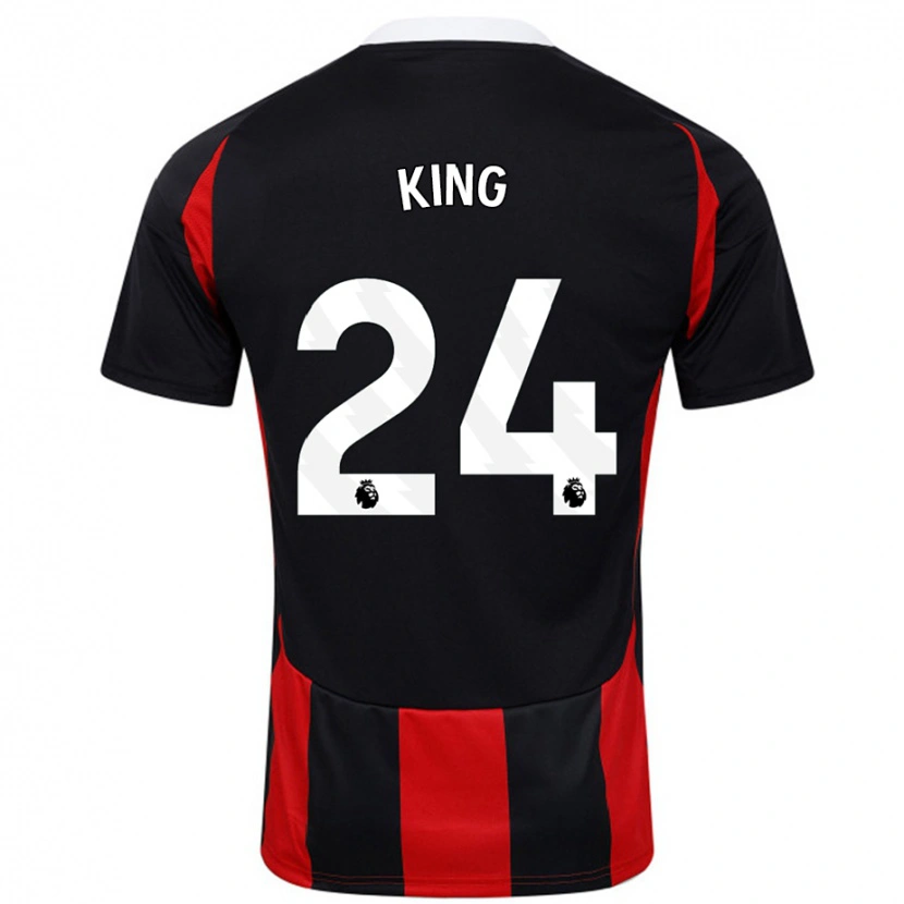 Danxen Damen Joshua King #24 Schwarz Rot Auswärtstrikot Trikot 2024/25 T-Shirt Schweiz