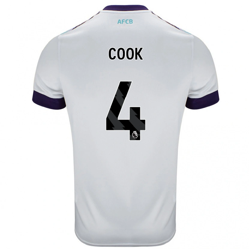 Danxen Damen Lewis Cook #4 Weiß Grün Lila Auswärtstrikot Trikot 2024/25 T-Shirt Schweiz