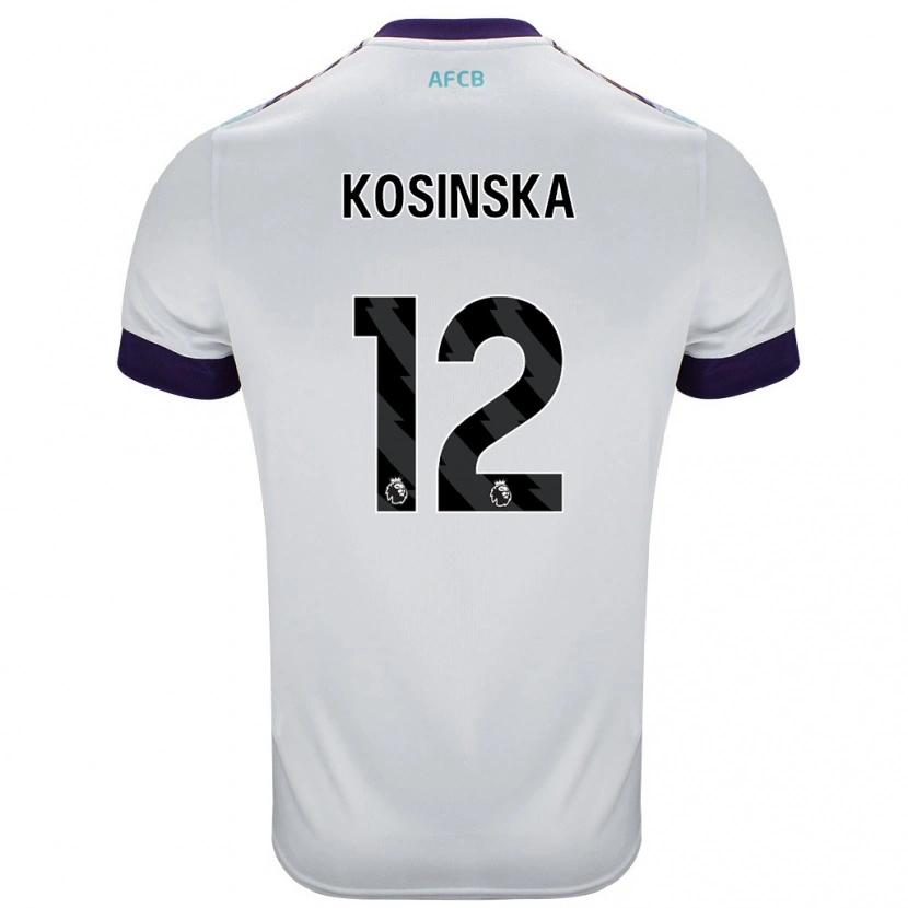 Danxen Damen Daniela Kosinska #12 Weiß Grün Lila Auswärtstrikot Trikot 2024/25 T-Shirt Schweiz