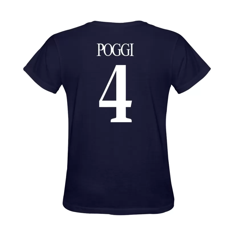 Herren Nicolas Poggi #4 Dunkelblau T-shirt Design Trikot Hemd Schweiz