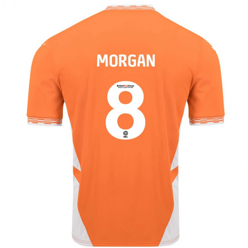 Danxen Kinder Albie Morgan #8 Orange Weiß Heimtrikot Trikot 2024/25 T-Shirt Schweiz