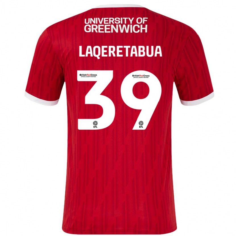 Danxen Kinder Josh Laqeretabua #39 Rot Weiß Heimtrikot Trikot 2024/25 T-Shirt Schweiz