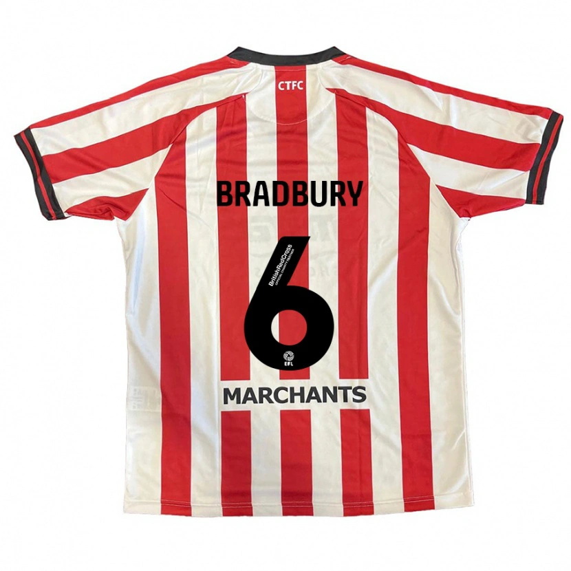 Danxen Kinder Tom Bradbury #6 Rot Weiß Heimtrikot Trikot 2024/25 T-Shirt Schweiz