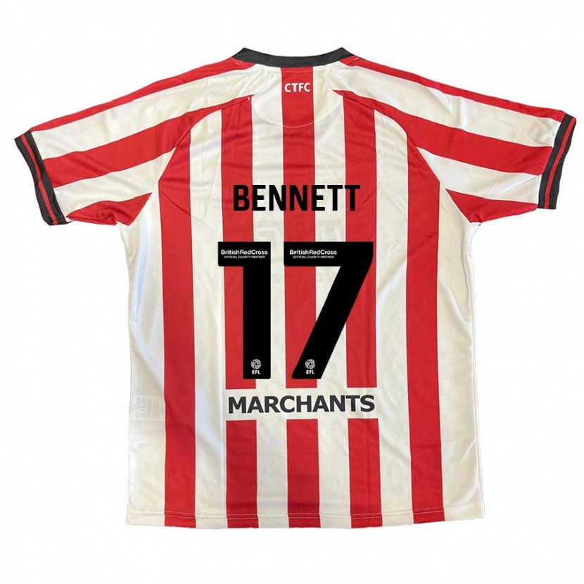 Danxen Kinder Scot Bennett #17 Rot Weiß Heimtrikot Trikot 2024/25 T-Shirt Schweiz