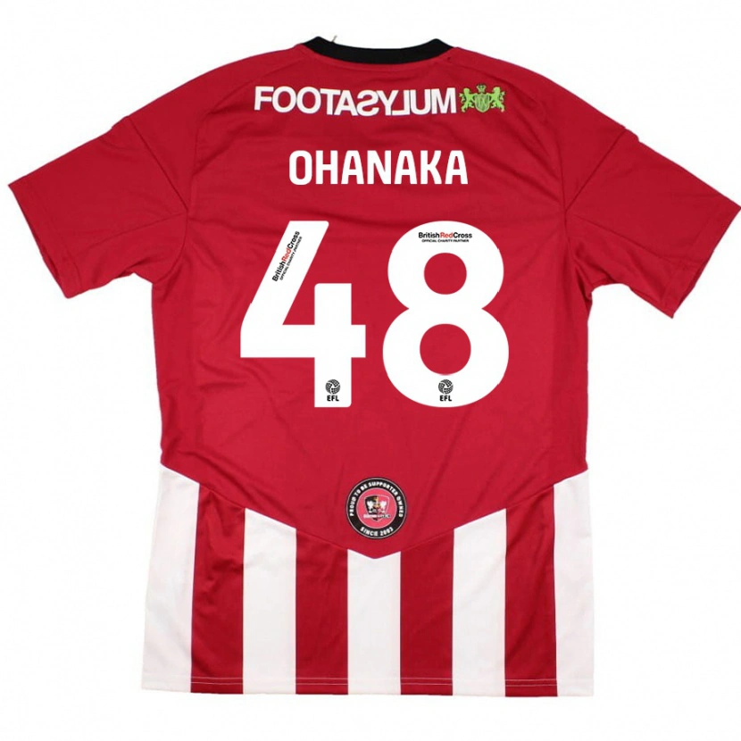 Danxen Kinder Santino Ohanaka #48 Rot Weiß Heimtrikot Trikot 2024/25 T-Shirt Schweiz