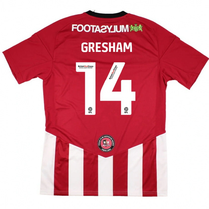 Danxen Kinder Georgie-Marie Barbour-Gresham #14 Rot Weiß Heimtrikot Trikot 2024/25 T-Shirt Schweiz