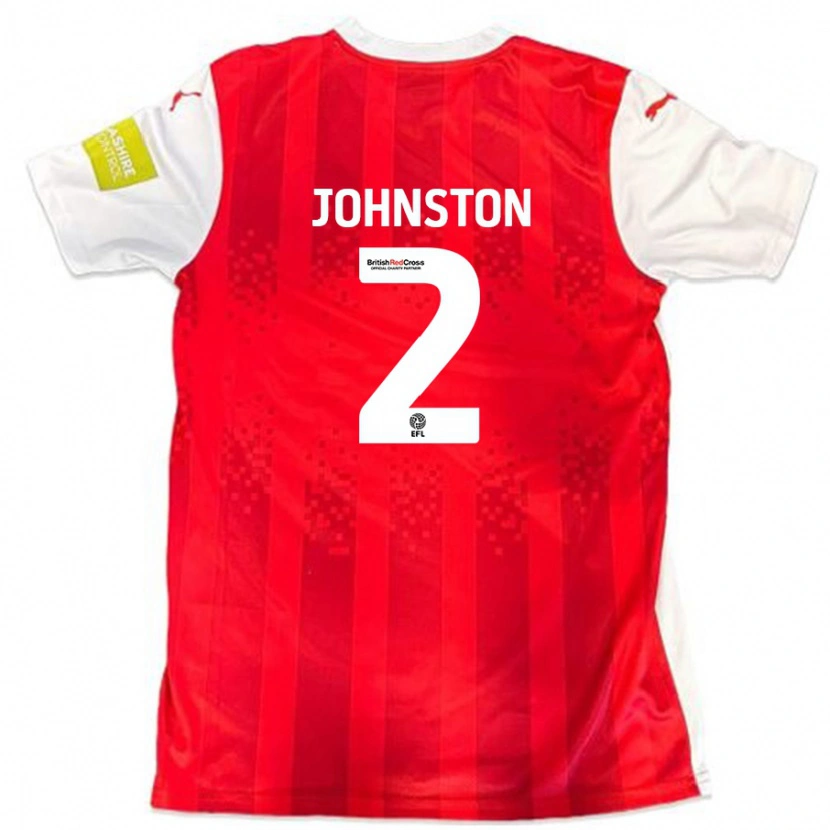 Danxen Kinder Carl Johnston #2 Rot Weiß Heimtrikot Trikot 2024/25 T-Shirt Schweiz
