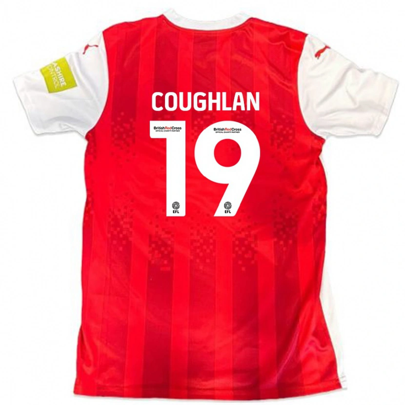 Danxen Kinder Ronan Coughlan #19 Rot Weiß Heimtrikot Trikot 2024/25 T-Shirt Schweiz