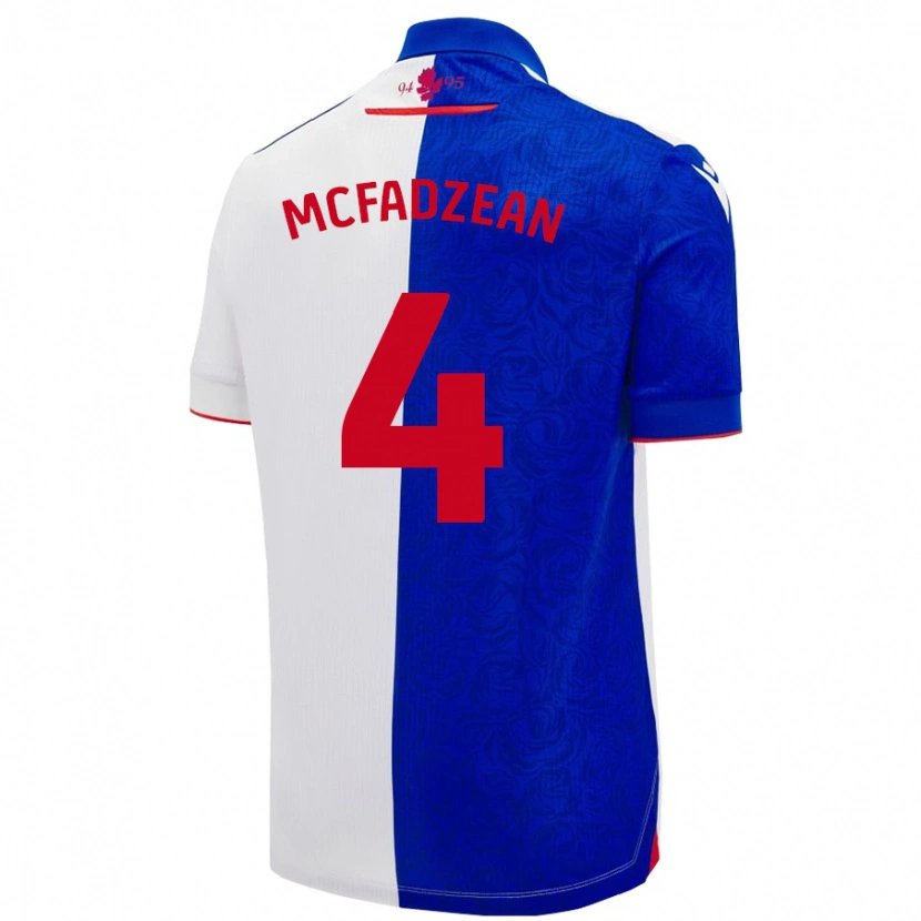 Danxen Kinder Kyle Mcfadzean #4 Himmelblau Weiß Heimtrikot Trikot 2024/25 T-Shirt Schweiz