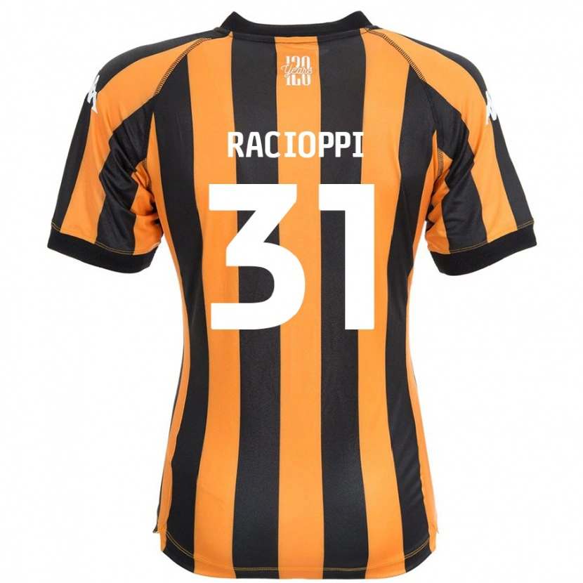Danxen Kinder Anthony Racioppi #31 Schwarz Bernstein Heimtrikot Trikot 2024/25 T-Shirt Schweiz