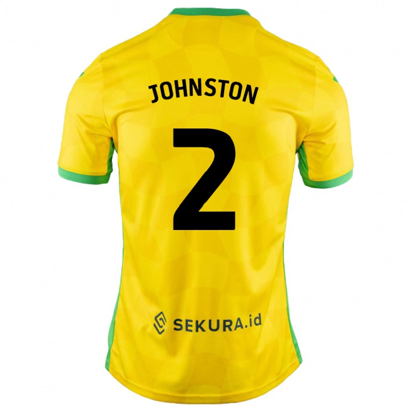 Danxen Kinder Chardonnay Johnston #2 Gelb Grün Heimtrikot Trikot 2024/25 T-Shirt Schweiz