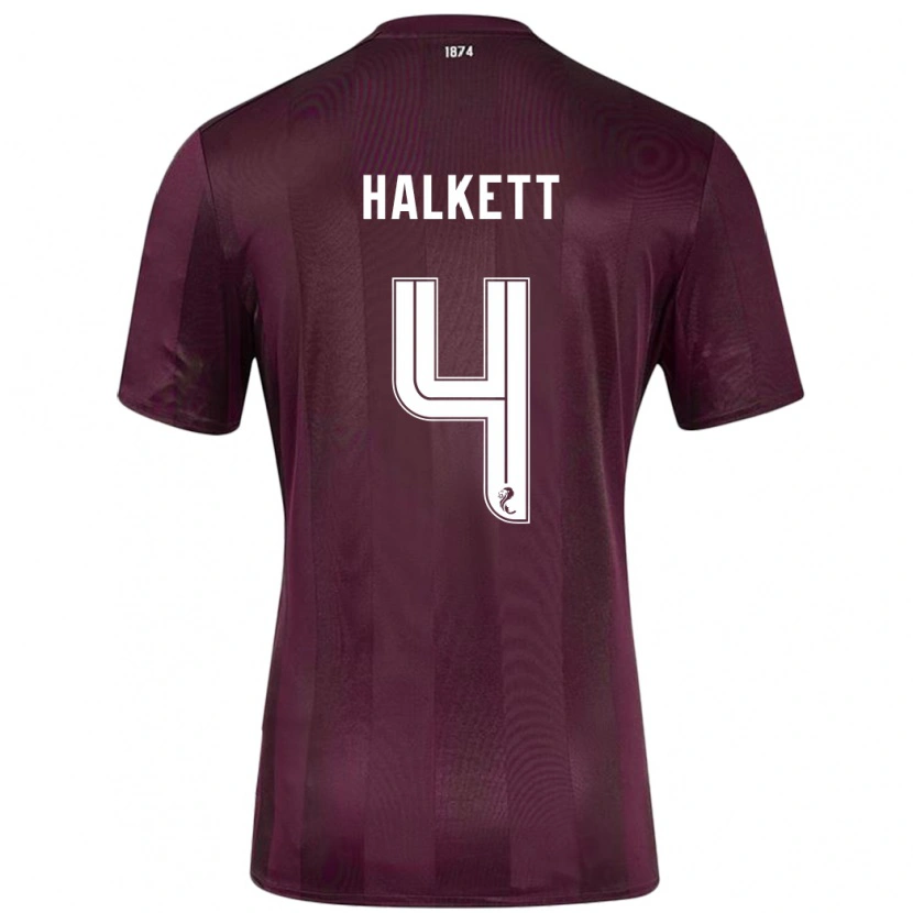 Danxen Kinder Craig Halkett #4 Burgundrot Heimtrikot Trikot 2024/25 T-Shirt Schweiz