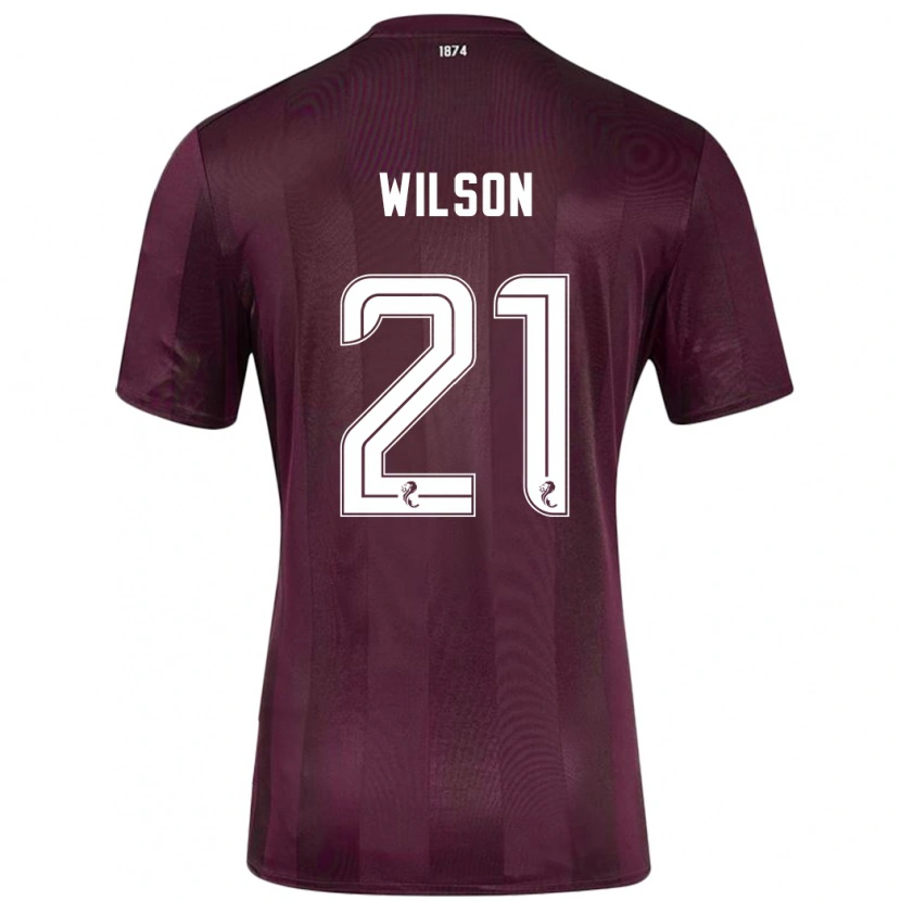 Danxen Kinder James Wilson #21 Burgundrot Heimtrikot Trikot 2024/25 T-Shirt Schweiz