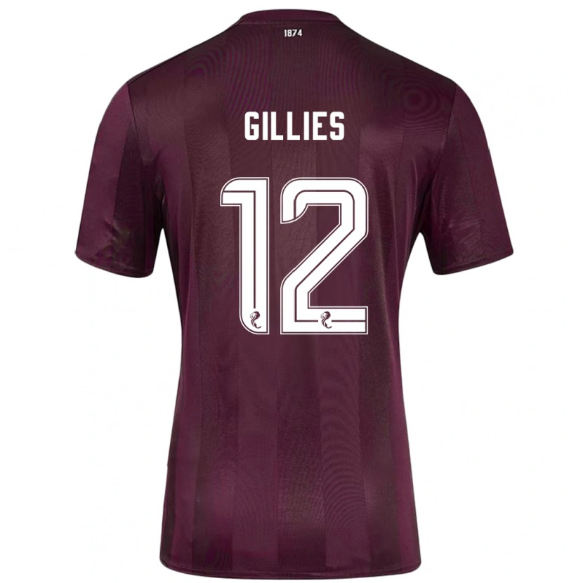 Danxen Kinder Matthew Gillies #12 Burgundrot Heimtrikot Trikot 2024/25 T-Shirt Schweiz