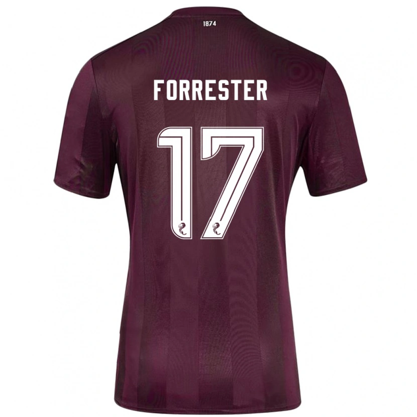 Danxen Kinder Adam Forrester #17 Burgundrot Heimtrikot Trikot 2024/25 T-Shirt Schweiz