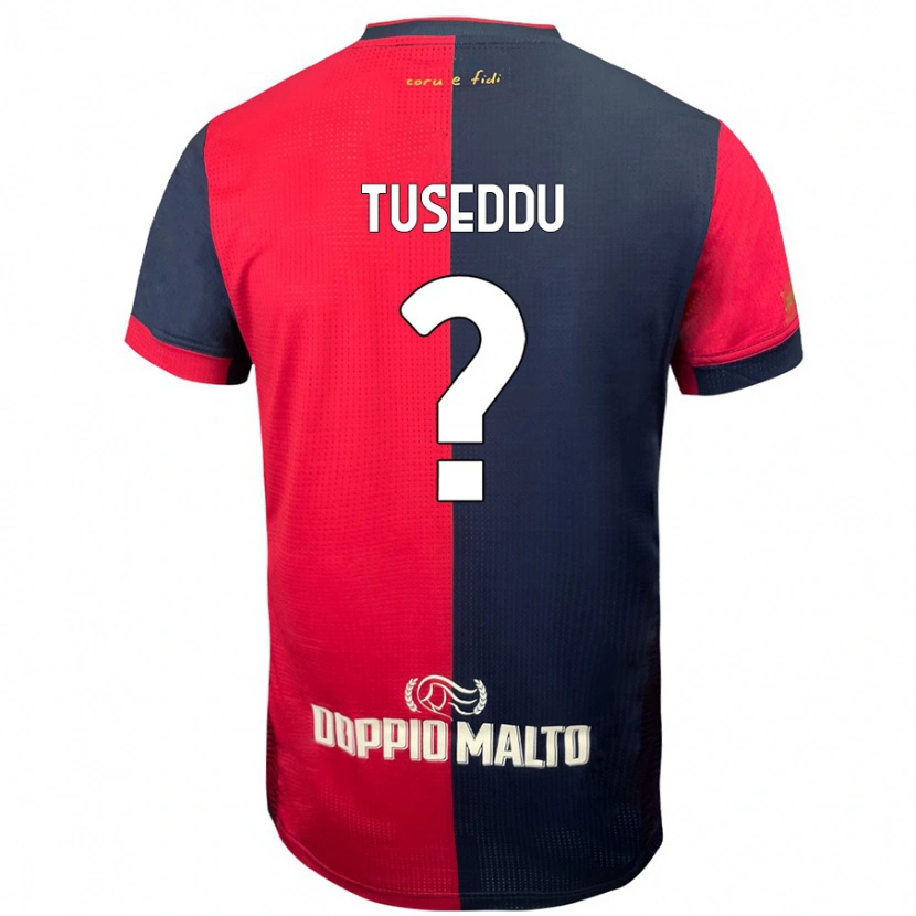 Danxen Kinder Alessio Tuseddu #0 Rot Dunkleres Blau Heimtrikot Trikot 2024/25 T-Shirt Schweiz