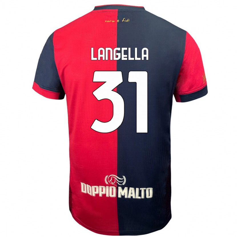 Danxen Kinder Matteo Langella #31 Rot Dunkleres Blau Heimtrikot Trikot 2024/25 T-Shirt Schweiz