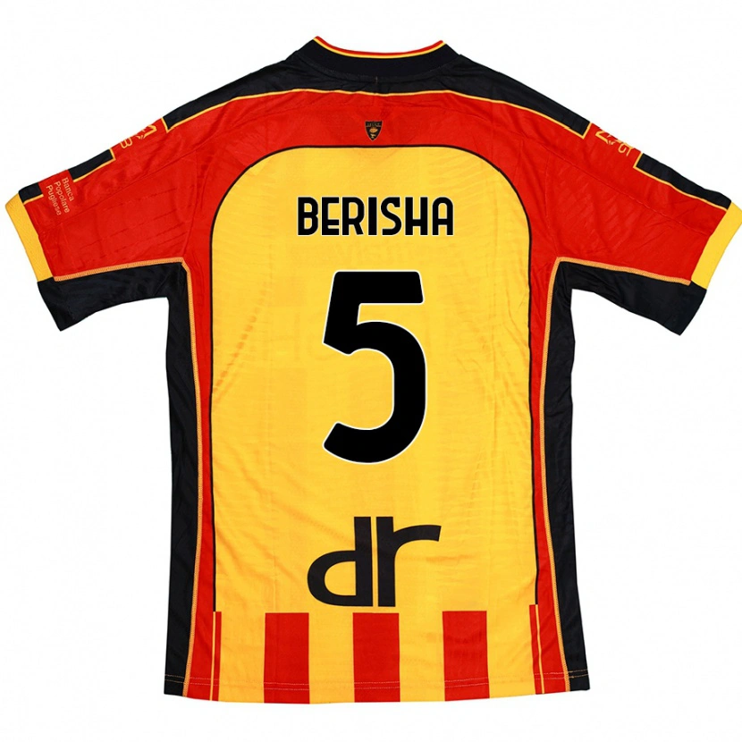 Danxen Kinder Medon Berisha #5 Gelb Rot Heimtrikot Trikot 2024/25 T-Shirt Schweiz