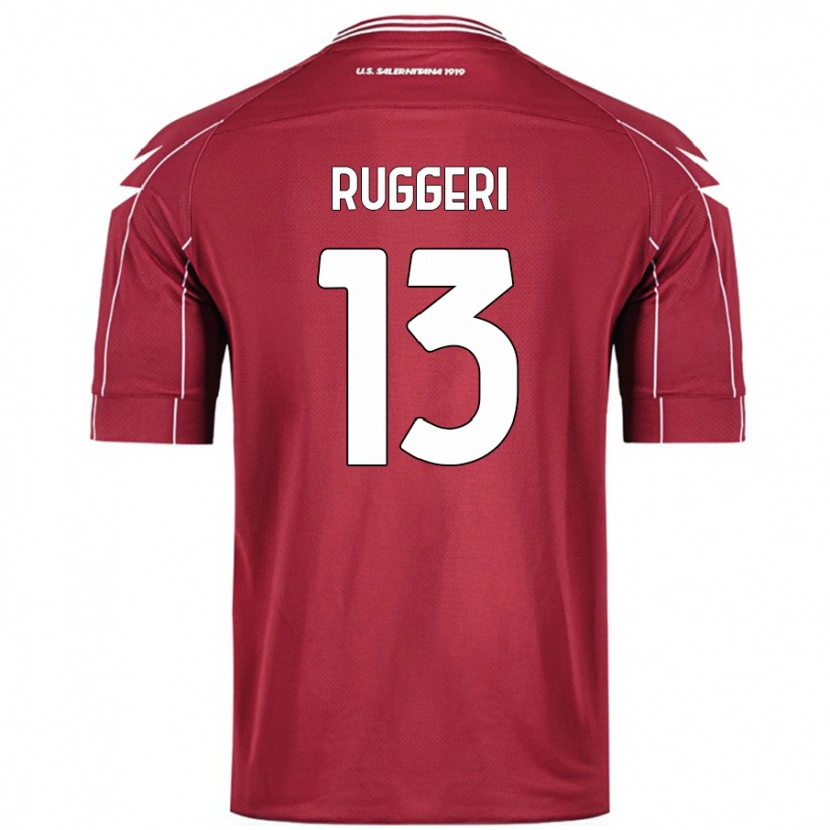 Danxen Kinder Fabio Ruggeri #13 Burgundrot Heimtrikot Trikot 2024/25 T-Shirt Schweiz