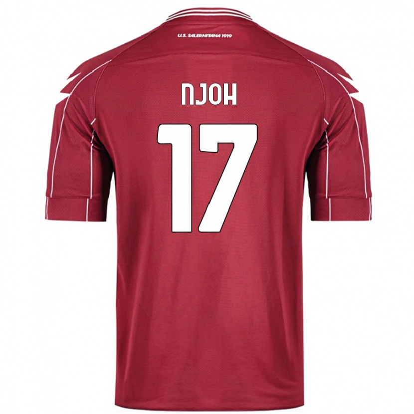 Danxen Kinder Lilian Njoh #17 Burgundrot Heimtrikot Trikot 2024/25 T-Shirt Schweiz