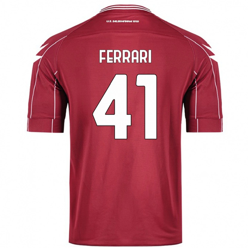 Danxen Kinder Tommaso Ferrari #41 Burgundrot Heimtrikot Trikot 2024/25 T-Shirt Schweiz