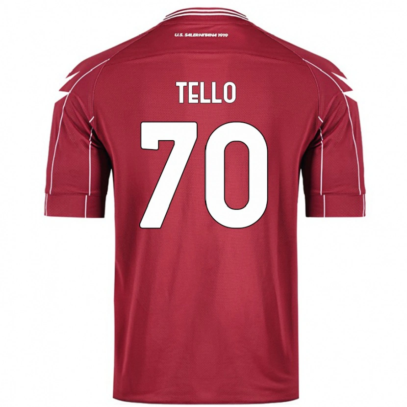 Danxen Kinder Andrés Tello #70 Burgundrot Heimtrikot Trikot 2024/25 T-Shirt Schweiz