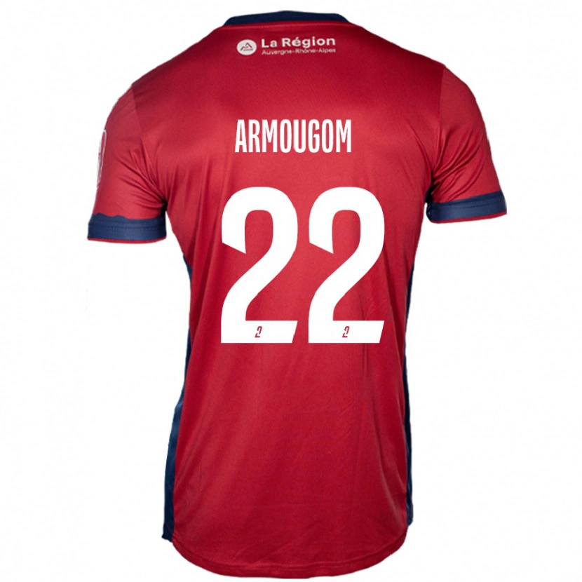 Danxen Kinder Yoël Armougom #22 Hellburgunderrot Heimtrikot Trikot 2024/25 T-Shirt Schweiz