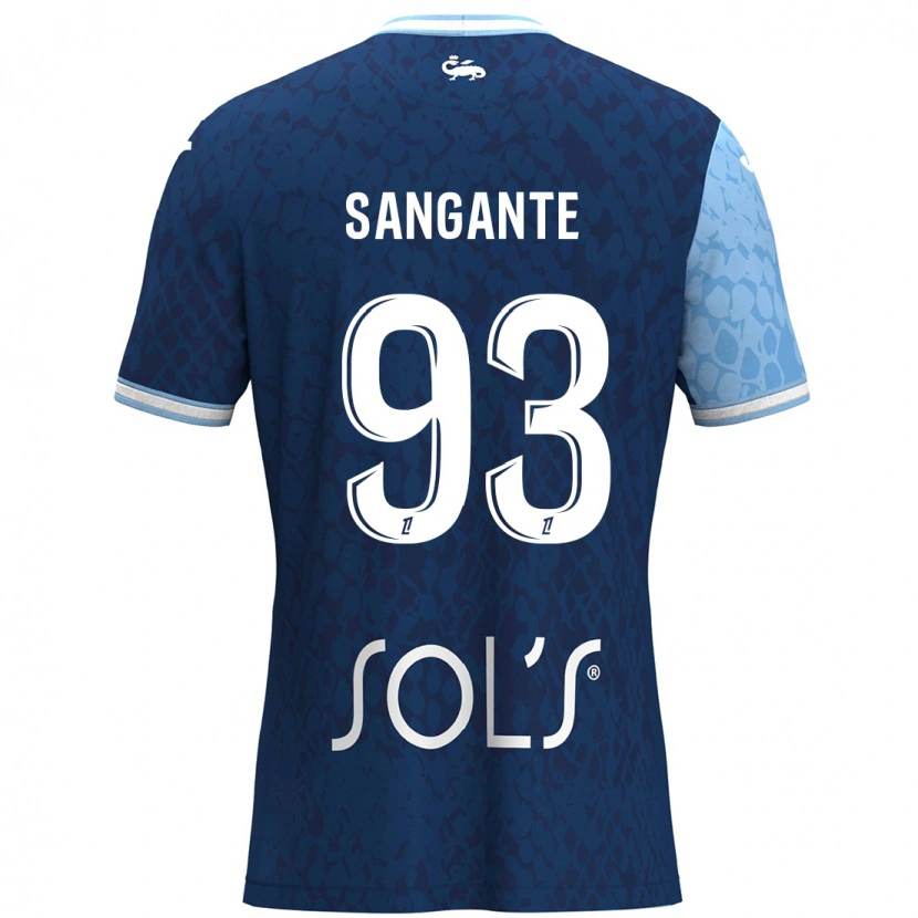 Danxen Kinder Arouna Sangante #93 Himmelblau Dunkelblau Heimtrikot Trikot 2024/25 T-Shirt Schweiz