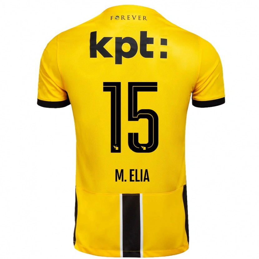 Danxen Kinder Meschack Elia #15 Gelb Schwarz Heimtrikot Trikot 2024/25 T-Shirt Schweiz