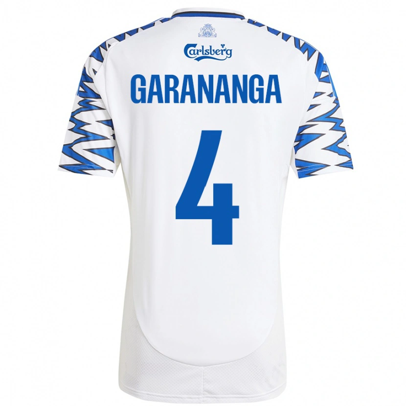 Danxen Kinder Munashe Garananga #4 Weiß Himmelblau Heimtrikot Trikot 2024/25 T-Shirt Schweiz