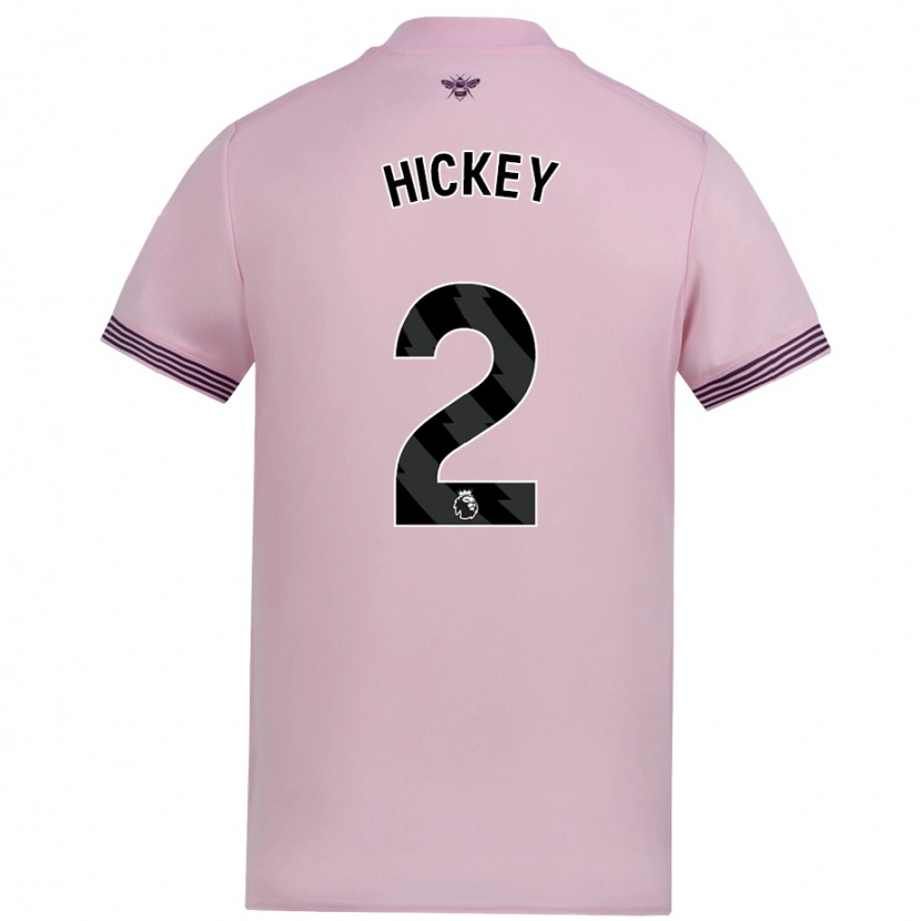 Danxen Kinder Aaron Hickey #2 Rosa Auswärtstrikot Trikot 2024/25 T-Shirt Schweiz