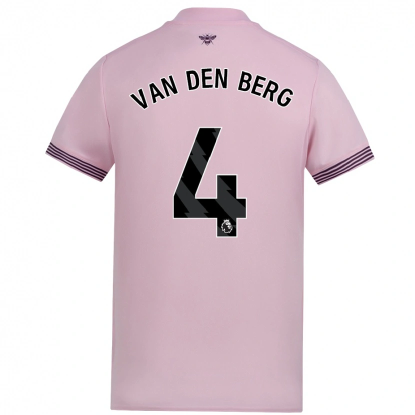 Danxen Kinder Sepp Van Den Berg #4 Rosa Auswärtstrikot Trikot 2024/25 T-Shirt Schweiz