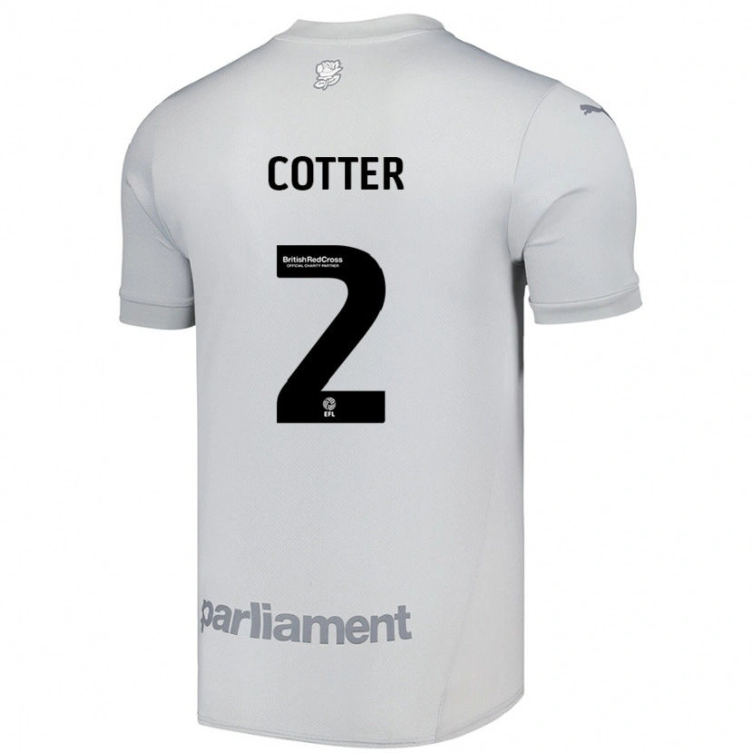 Danxen Kinder Barry Cotter #2 Silbergrau Auswärtstrikot Trikot 2024/25 T-Shirt Schweiz