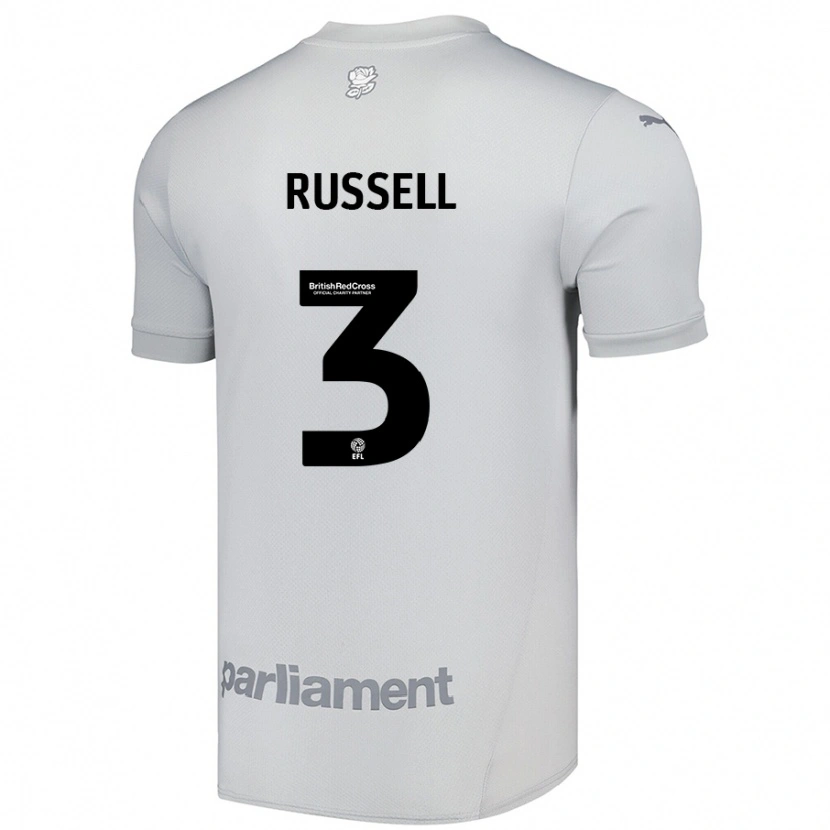 Danxen Kinder Jon Russell #3 Silbergrau Auswärtstrikot Trikot 2024/25 T-Shirt Schweiz