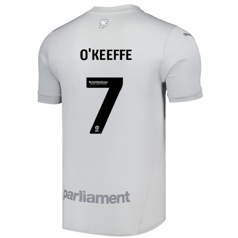 Danxen Kinder Corey O'keeffe #7 Silbergrau Auswärtstrikot Trikot 2024/25 T-Shirt Schweiz