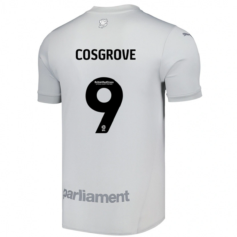 Danxen Kinder Sam Cosgrove #9 Silbergrau Auswärtstrikot Trikot 2024/25 T-Shirt Schweiz