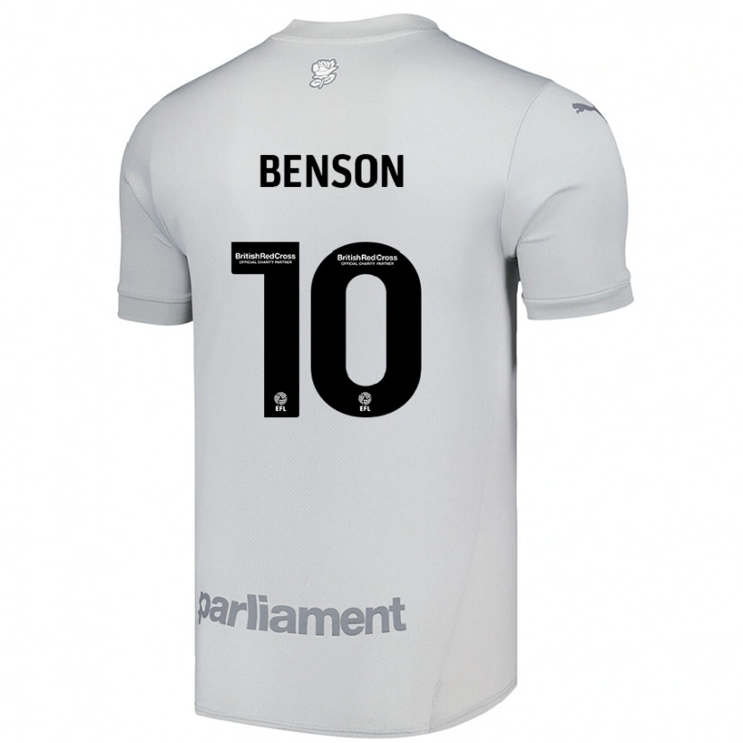 Danxen Kinder Josh Benson #10 Silbergrau Auswärtstrikot Trikot 2024/25 T-Shirt Schweiz