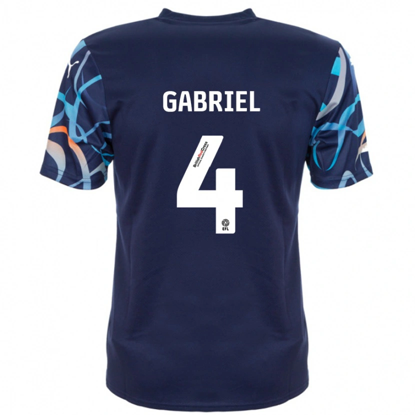 Danxen Kinder Jordan Lawrence-Gabriel #4 Marineblau Auswärtstrikot Trikot 2024/25 T-Shirt Schweiz