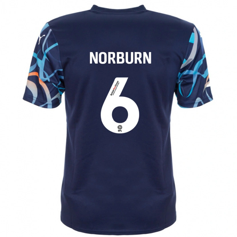 Danxen Kinder Oliver Norburn #6 Marineblau Auswärtstrikot Trikot 2024/25 T-Shirt Schweiz