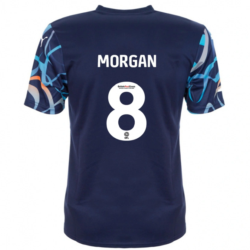 Danxen Kinder Albie Morgan #8 Marineblau Auswärtstrikot Trikot 2024/25 T-Shirt Schweiz