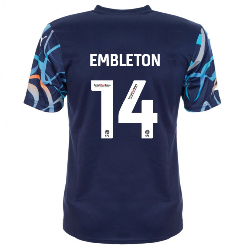 Danxen Kinder Elliot Embleton #14 Marineblau Auswärtstrikot Trikot 2024/25 T-Shirt Schweiz