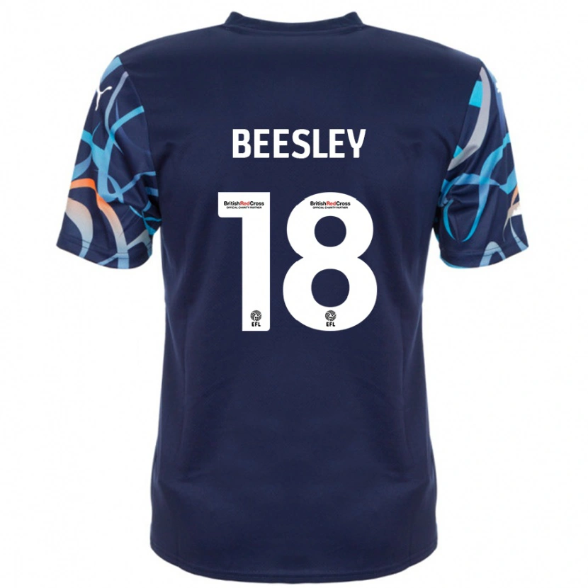 Danxen Kinder Jake Beesley #18 Marineblau Auswärtstrikot Trikot 2024/25 T-Shirt Schweiz