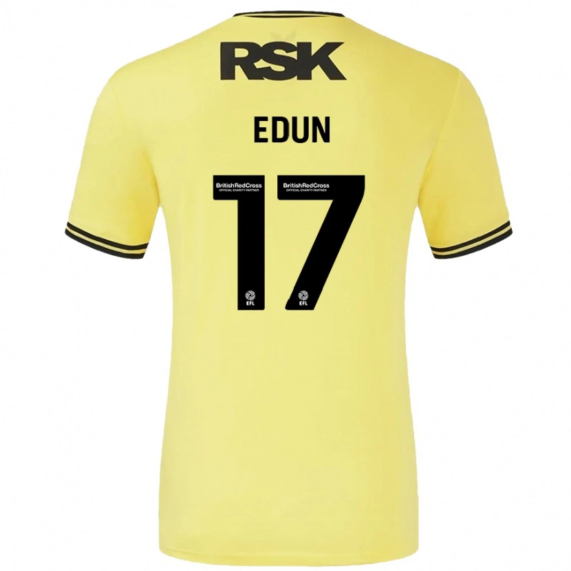 Danxen Kinder Tayo Edun #17 Gelb Schwarz Auswärtstrikot Trikot 2024/25 T-Shirt Schweiz