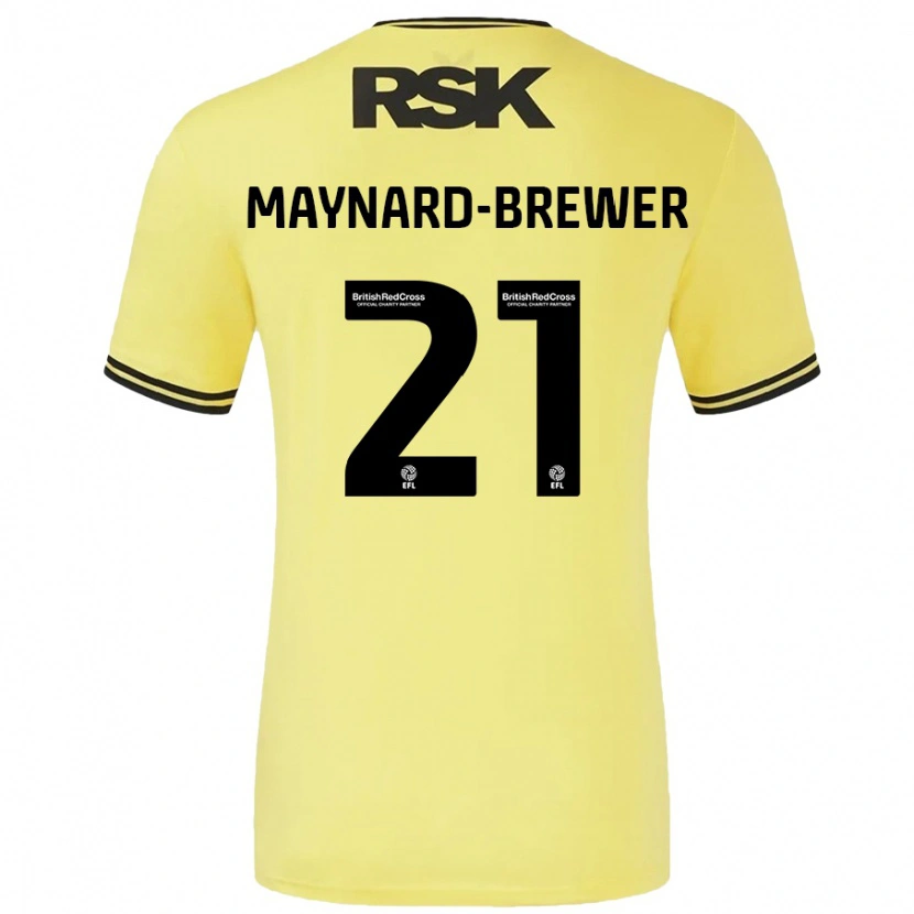 Danxen Kinder Ashley Maynard-Brewer #21 Gelb Schwarz Auswärtstrikot Trikot 2024/25 T-Shirt Schweiz