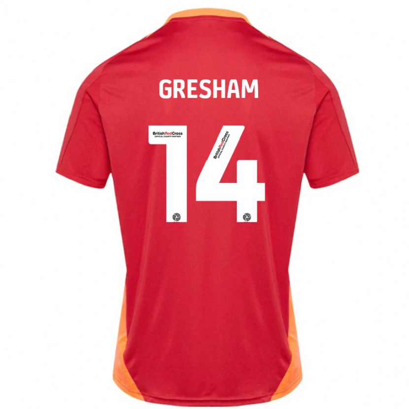 Danxen Kinder Georgie-Marie Barbour-Gresham #14 Blau Cremeweiß Auswärtstrikot Trikot 2024/25 T-Shirt Schweiz