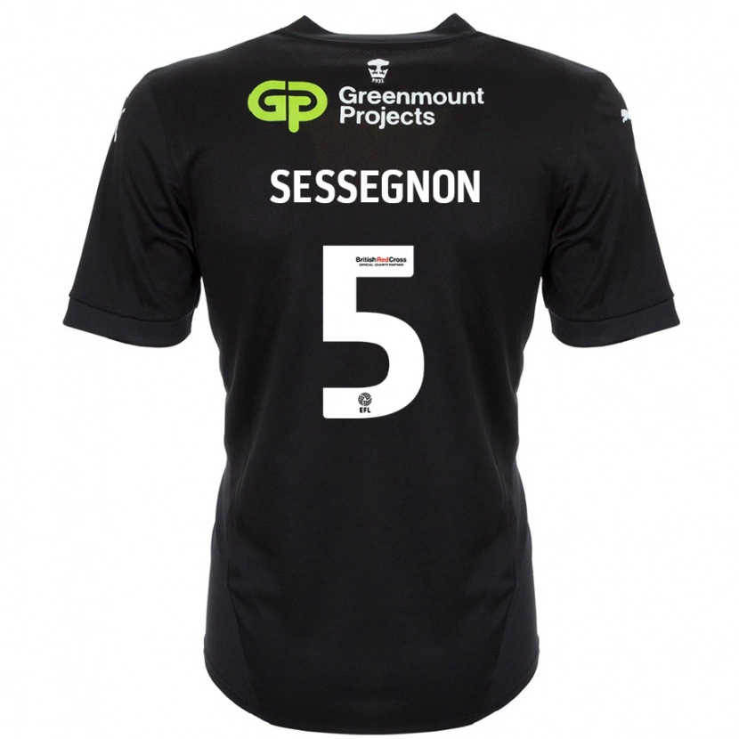 Danxen Kinder Steven Sessegnon #5 Schwarz Auswärtstrikot Trikot 2024/25 T-Shirt Schweiz