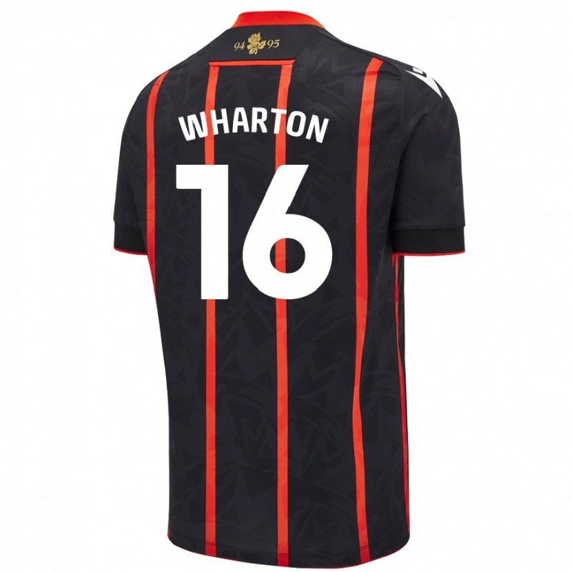 Danxen Kinder Scott Wharton #16 Schwarz Rot Auswärtstrikot Trikot 2024/25 T-Shirt Schweiz