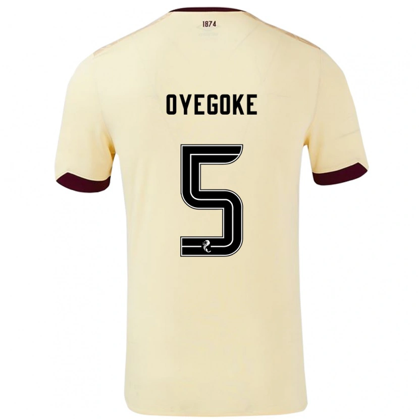 Danxen Kinder Daniel Oyegoke #5 Creme Burgunderrot Auswärtstrikot Trikot 2024/25 T-Shirt Schweiz