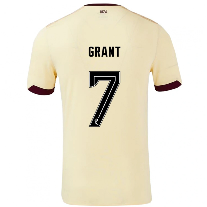 Danxen Kinder Jorge Grant #7 Creme Burgunderrot Auswärtstrikot Trikot 2024/25 T-Shirt Schweiz
